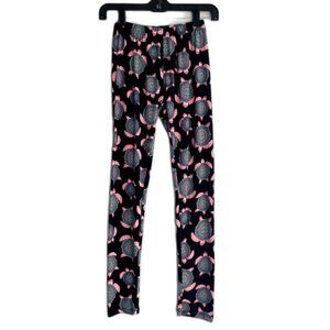 Simply Southern Black Sea Turtle Mandala Leggings Preppy Beach Coastal One Size